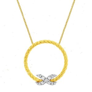 YELLOW GOLD DIAMOND PENDANT H1320D