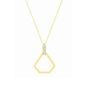 YELLOW GOLD DIAMOND PENDANT H2553D