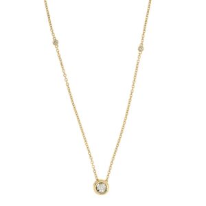 YELLOW GOLD DIAMOND 5-STATION NECKLACE C9888D