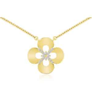 YELLOW GOLD DIAMOND NECKLACE H3427D