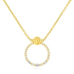 YELLOW GOLD DIAMOND NECKLACE H1028D