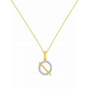 YELLOW GOLD DIAMOND PENDANT H3722D