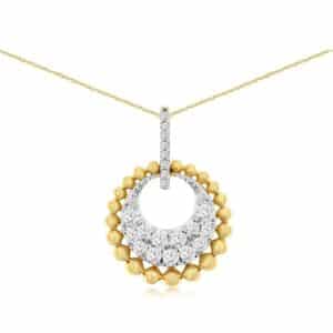 YELLOW GOLD DIAMOND PENDANT H3719D