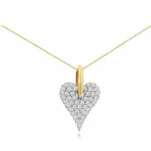 YELLOW GOLD DIAMOND PENDANT H3709D