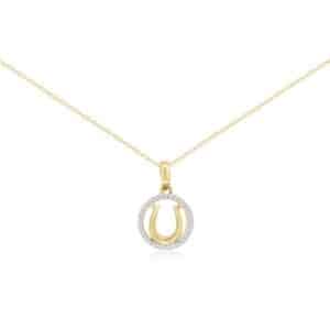 YELLOW GOLD DIAMOND PENDANT H3386D