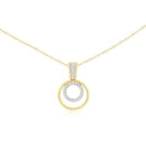 YELLOW GOLD DIAMOND PENDANT H3374D