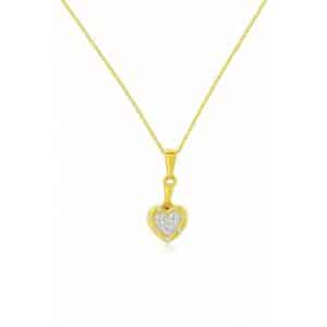 YELLOW GOLD DIAMOND PENDANT H2927D