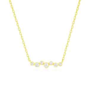 YELLOW GOLD DIAMOND NECKLACE H3199D