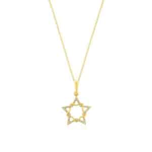YELLOW GOLD DIAMOND PENDANT H2923D