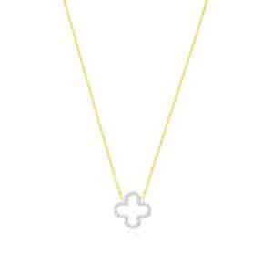 YELLOW GOLD DIAMOND NECKLACE H2510D