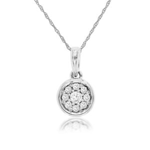 WHITE GOLD DIAMOND PENDANT WC9005D