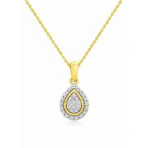YELLOW GOLD DIAMOND PENDANT H3470D