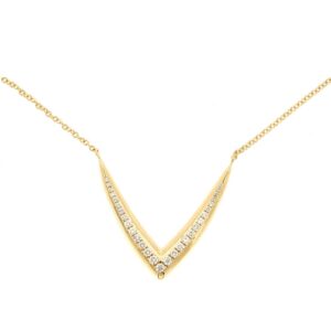 YELLOW GOLD DIAMOND NECKLACE H3442D