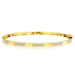 YELLOW GOLD DIAMOND BANGLE C9099D