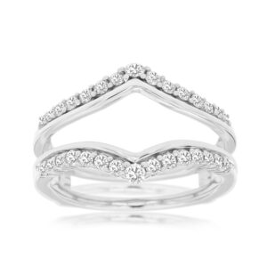 WHITE GOLD DIAMOND INSERT RING WC8757D