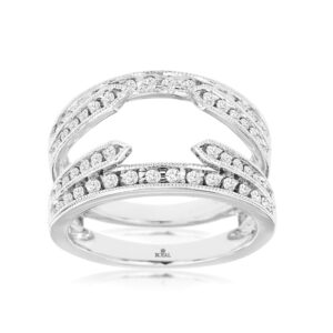 WHITE GOLD DIAMOND INSERT RING WC9245D