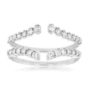 WHITE GOLD DIAMOND INSERT RING WC8224D