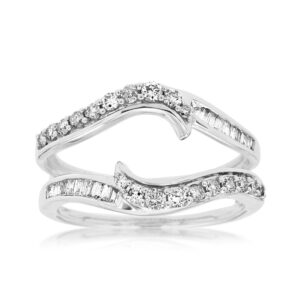 WHITE GOLD DIAMOND INSERT RING WC8231D