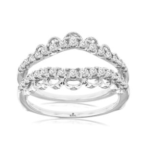 WHITE GOLD DIAMOND INSERT RING WC9231D