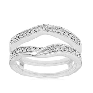 WHITE GOLD DIAMOND INSERT RING WC7279D