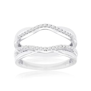 WHITE GOLD DIAMOND INSERT RING WC9045D