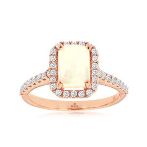 ROSE GOLD OPAL & DIAMOND RING PC9106F