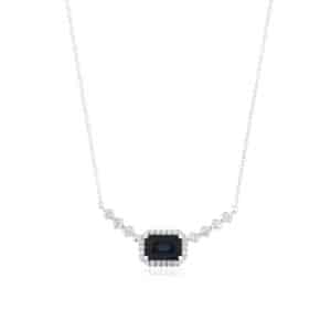 WHITE GOLD SAPPHIRE & DIAMOND PENDANT WH1684S