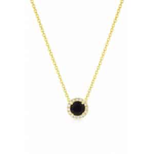 YELLOW GOLD SAPPHIRE & DIAMOND NECKLACE H2330SP