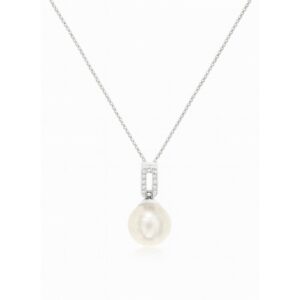 WHITE GOLD PEARL & DIAMOND PENDANT WH2242P