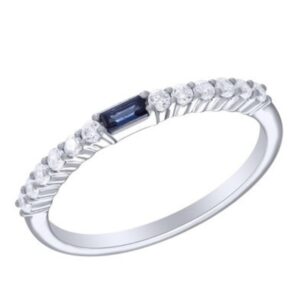10K SAPPHIRE & DIAMOND RING M6781