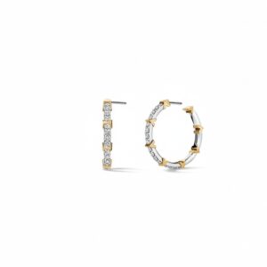 HEARTS ON FIRE COPLEY PAVE DIAMOND HOOP EARRINGS UU30848AGHV090