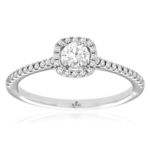 WHITE GOLD DIAMOND ENGAGEMENT RING WC9841D