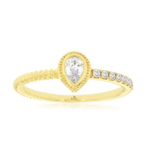 YELLOW GOLD DIAMOND ENGAGEMENT RING H3100D