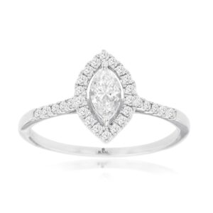WHITE GOLD DIAMOND ENGAGEMENT RING WC9602D
