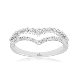 WHITE GOLD DIAMOND CONTOUR RING WH1312D