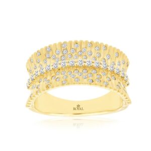 YELLOW GOLD DIAMOND RING H2741D