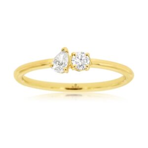 YELLOW GOLD DIAMOND RING H2284D