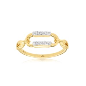 YELLOW GOLD DIAMOND RING H2026D
