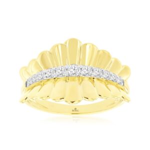 YELLOW GOLD DIAMOND RING H2797D