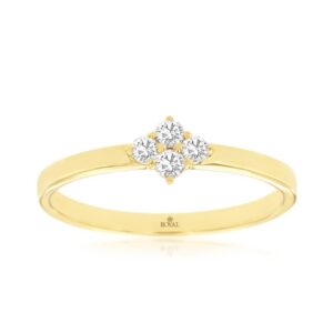 YELLOW GOLD DIAMOND RING H2042D