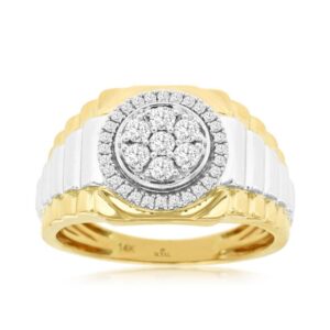 YELLOW GOLD DIAMOND RING H2179D
