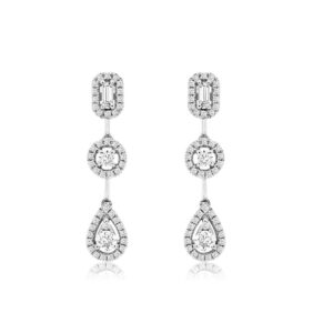 WHITE GOLD DIAMOND EARRINGS WC9749D