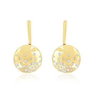 YELLOW GOLD DIAMOND EARRINGS H3177D