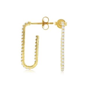 YELLOW GOLD DIAMOND EARRINGS H2296D