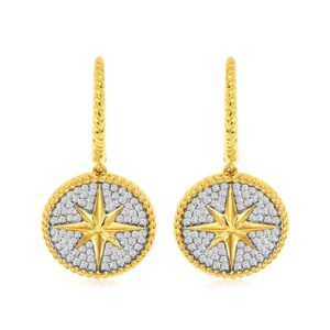 YELLOW GOLD DIAMOND EARRINGS H1939D