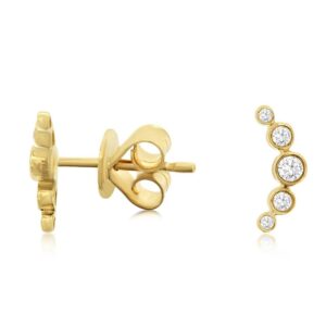 YELLOW GOLD DIAMOND EARRINGS H3631D