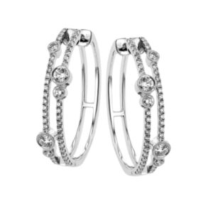 SIMON G. DIAMOND HOOP EARRINGS LE4663