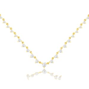 YELLOW GOLD DIAMOND NECKLACE H3441D