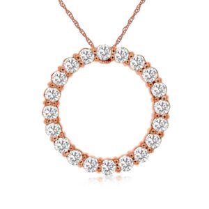ROSE GOLD DIAMOND CIRCLE PENDANT PP3779D