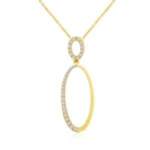 YELLOW GOLD DIAMOND PENDANT H3437D